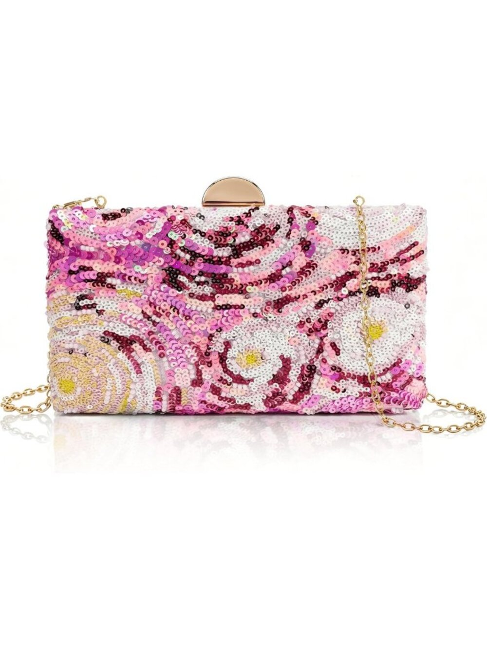 Multicolor Beaded Clutch Purse - Embroidered Evening Bag for Weddings & Parties